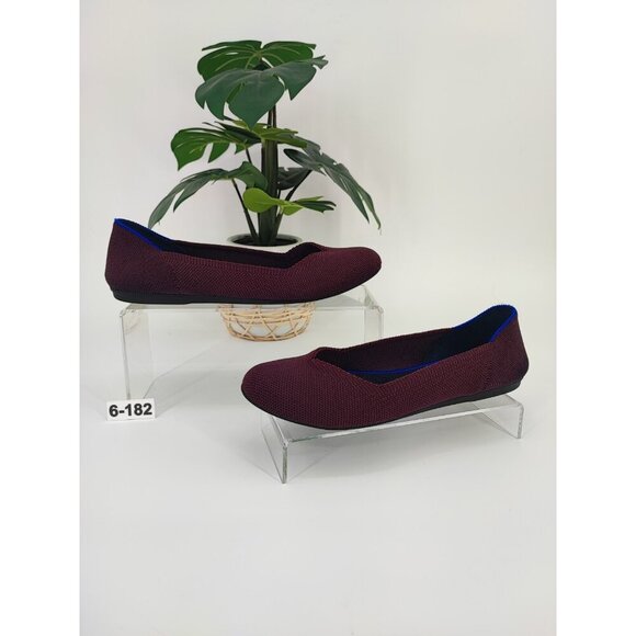 Rothy's Women's Burgundy Knit Slip On Flats Size 6.5 US - Picture 1 of 10
